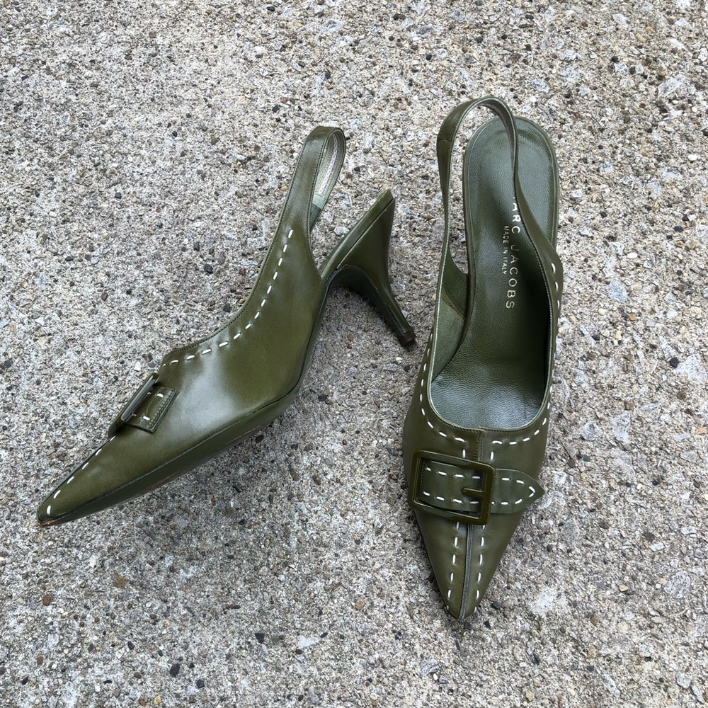 Marc Jacobs Leather Sling Back Heel